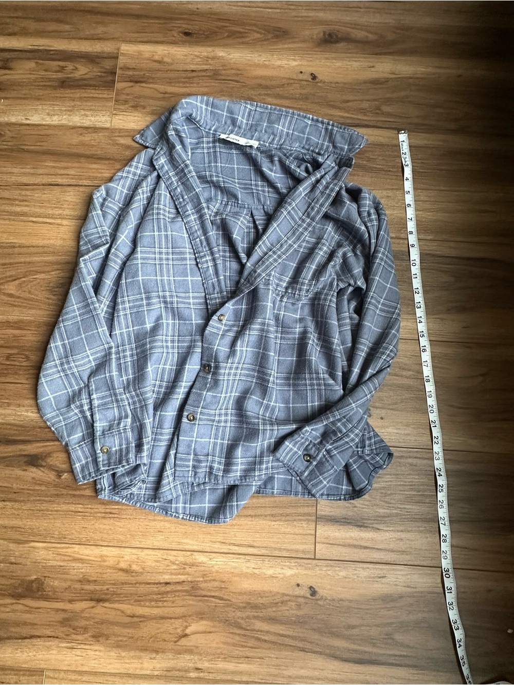 Hollister Blue Plaid Button-Up Shirt
